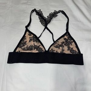 Pink lace bralette